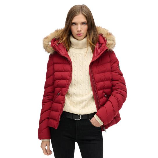 Superdry Fuji Faux Fur Hood Padded Jkt